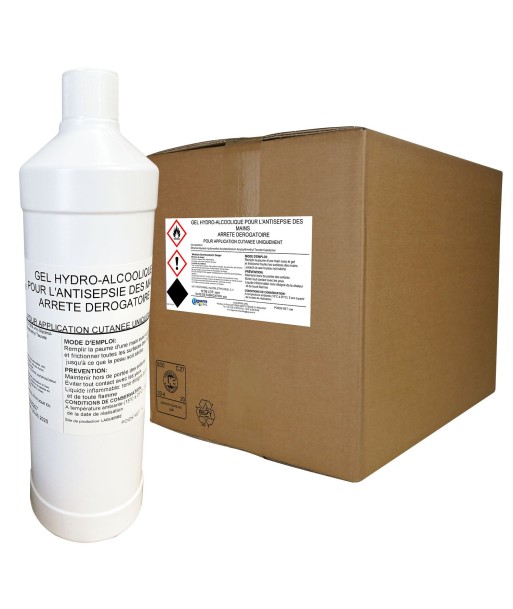 Gel hydroalcoolique 15x1l + bouchon acheter