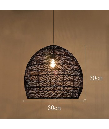 Suspension rotin cloche arrondie store