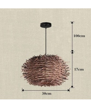 Suspension rotin nid design scandinave shop