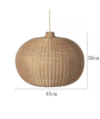 Suspension rotin boule design vintage Comparez plus de prix