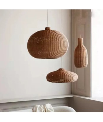 Suspension rotin design champignon vintage acheter