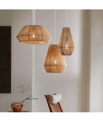 Suspension rotin design géométrique allongé scandinave Comparez et commandez 