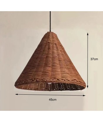 Suspension rotin conique design vintage le des métaux précieux