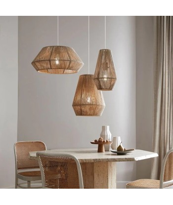 Suspension rotin design géométrique allongé scandinave Comparez et commandez 