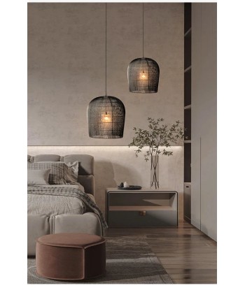 Suspension rotin minimaliste design scandinave solde