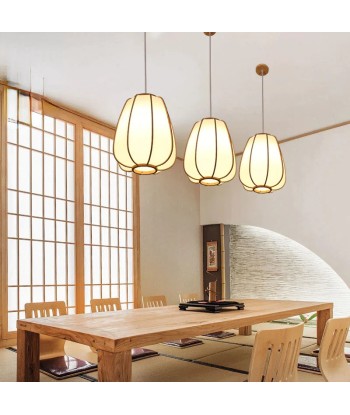 Suspension bambou allongée moderne design japonais pas cher chine