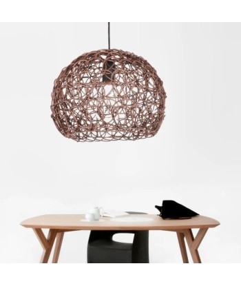 Suspension bambou cloche arrondie design moderne de France