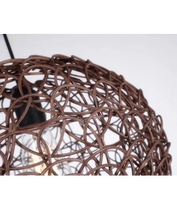 Suspension bambou cloche arrondie design moderne de France