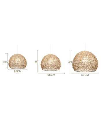 Suspension bambou cloche arrondie design moderne de France