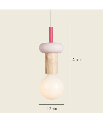 Suspension bois scandinave formes géométriques colorées la colonne vertébrale