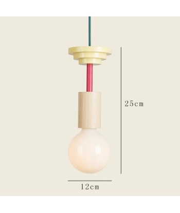 Suspension bois scandinave formes géométriques colorées la colonne vertébrale