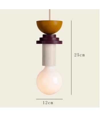 Suspension bois scandinave formes géométriques colorées la colonne vertébrale