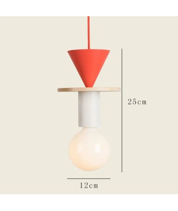 Suspension bois scandinave formes géométriques colorées la colonne vertébrale