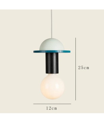 Suspension bois scandinave formes géométriques colorées la colonne vertébrale