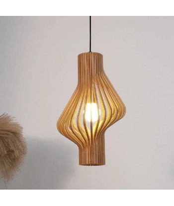 Suspension bois scandinave formes géométriques colorées la colonne vertébrale