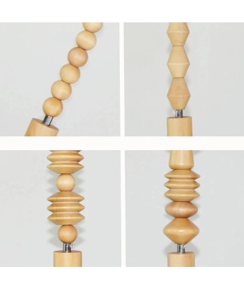 Suspension bois scandinave perles formes géométriques en ligne