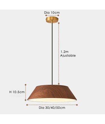 Suspension bois minimaliste évasée design scandinave Livraison rapide