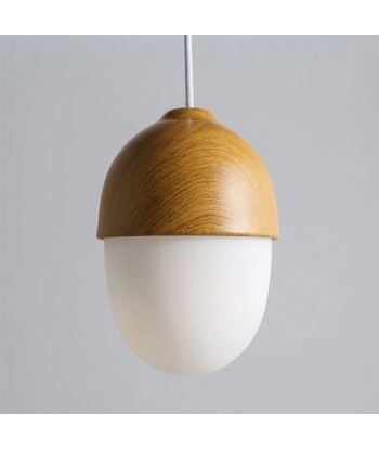 Suspension bois globe allongé design scandinave le des métaux précieux