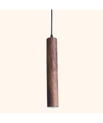 Suspension bois noyer cylindrique minimaliste design scandinave en ligne des produits 