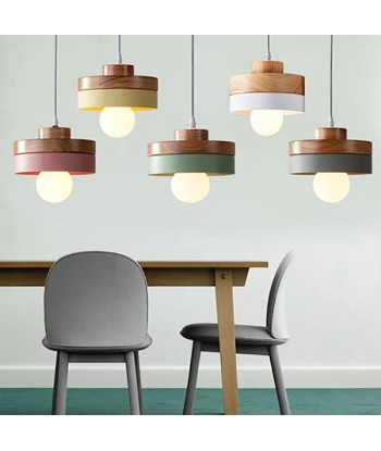 Suspension bois ronde bicolore design scandinave Voir les baskets