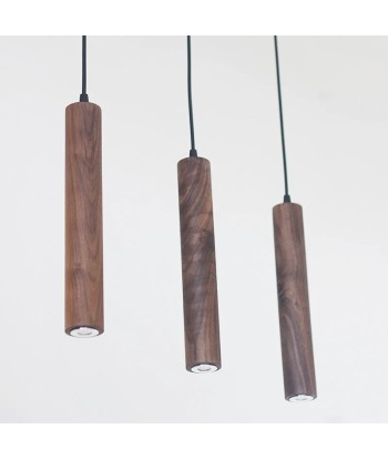 Suspension bois noyer cylindrique minimaliste design scandinave en ligne des produits 