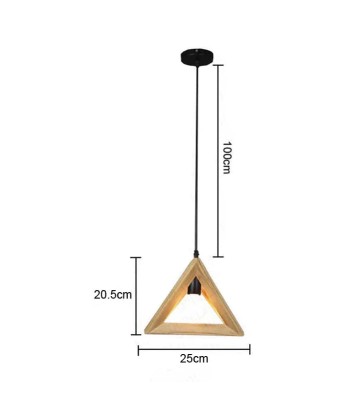 Suspension bois triangle design moderne En savoir plus