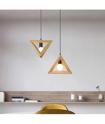 Suspension bois triangle design moderne En savoir plus