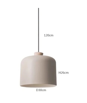 Suspension métal et bois cloche colorée design scandinave sélection de produits