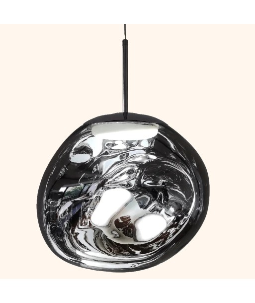 Suspension verre globe asymétrique nacré design Livraison rapide