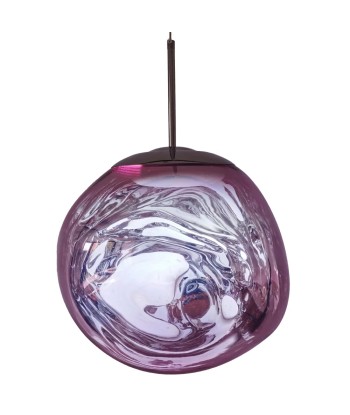 Suspension verre globe asymétrique nacré design Livraison rapide