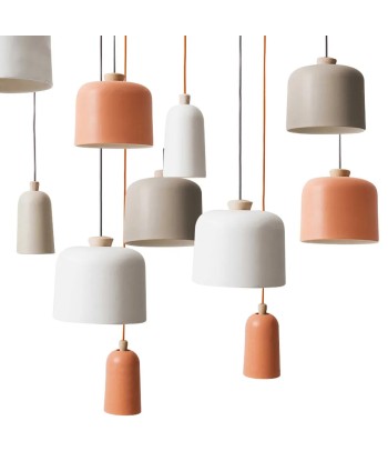 Suspension métal et bois cloche colorée design scandinave sélection de produits