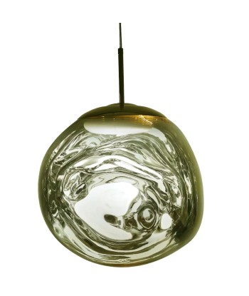 Suspension verre globe asymétrique nacré design Livraison rapide