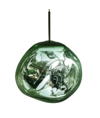 Suspension verre globe asymétrique nacré design Livraison rapide