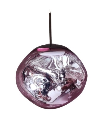 Suspension verre globe asymétrique nacré design Livraison rapide