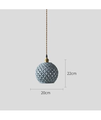 Suspension céramique effet cannage forme boule s'inspire de l'anatomie humaine