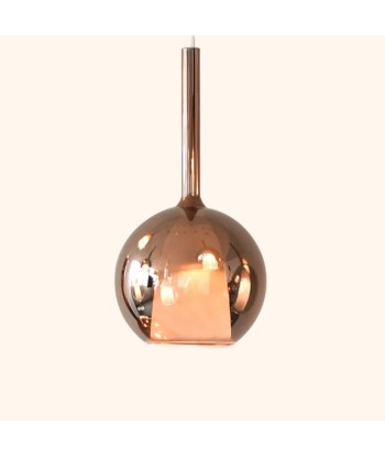 Suspension verre globe fumé cloche blanche design moderne prix