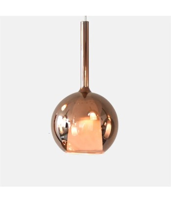 Suspension verre globe fumé cloche blanche design moderne prix