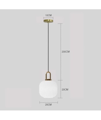 Suspension art déco globe en verre cannelé 50-70% off 