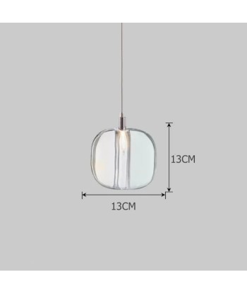 Suspension verre cristal globe carré design moderne À commander