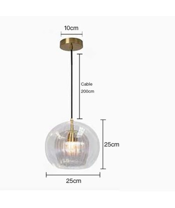 Suspension vintage double cloche en verre plus qu'un jeu 