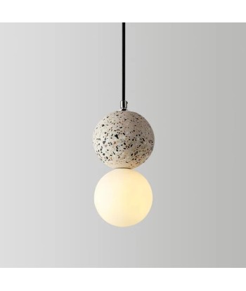 Suspension en verre double globe terrazzo design scandinave paiement sécurisé