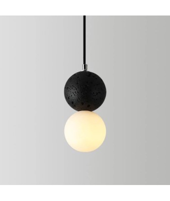 Suspension en verre double globe terrazzo design scandinave paiement sécurisé