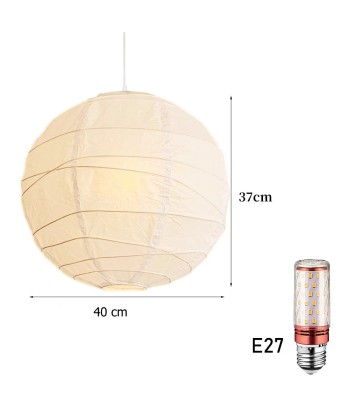 Suspension papier blanc globe style moderne plus qu'un jeu 