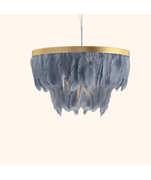 Suspension en plumes colorées anneau doré design art déco vente chaude votre 