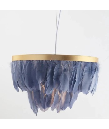 Suspension en plumes colorées anneau doré design art déco vente chaude votre 