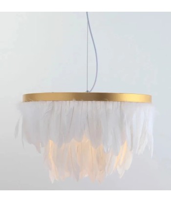 Suspension en plumes colorées anneau doré design art déco vente chaude votre 