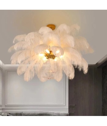 Suspension en plumes blanches pendantes style art déco vintage JUSQU'A -70%! 