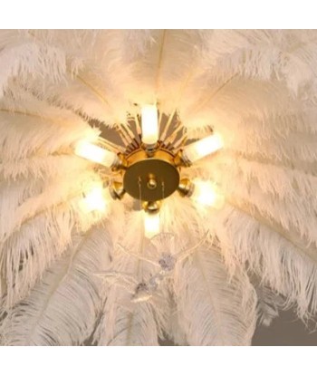 Suspension en plumes blanches pendantes style art déco vintage JUSQU'A -70%! 