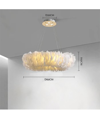 Suspension anneau en plumes colorées design art déco 50% de réduction en Octobre 2024