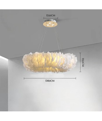 Suspension anneau en plumes colorées design art déco 50% de réduction en Octobre 2024